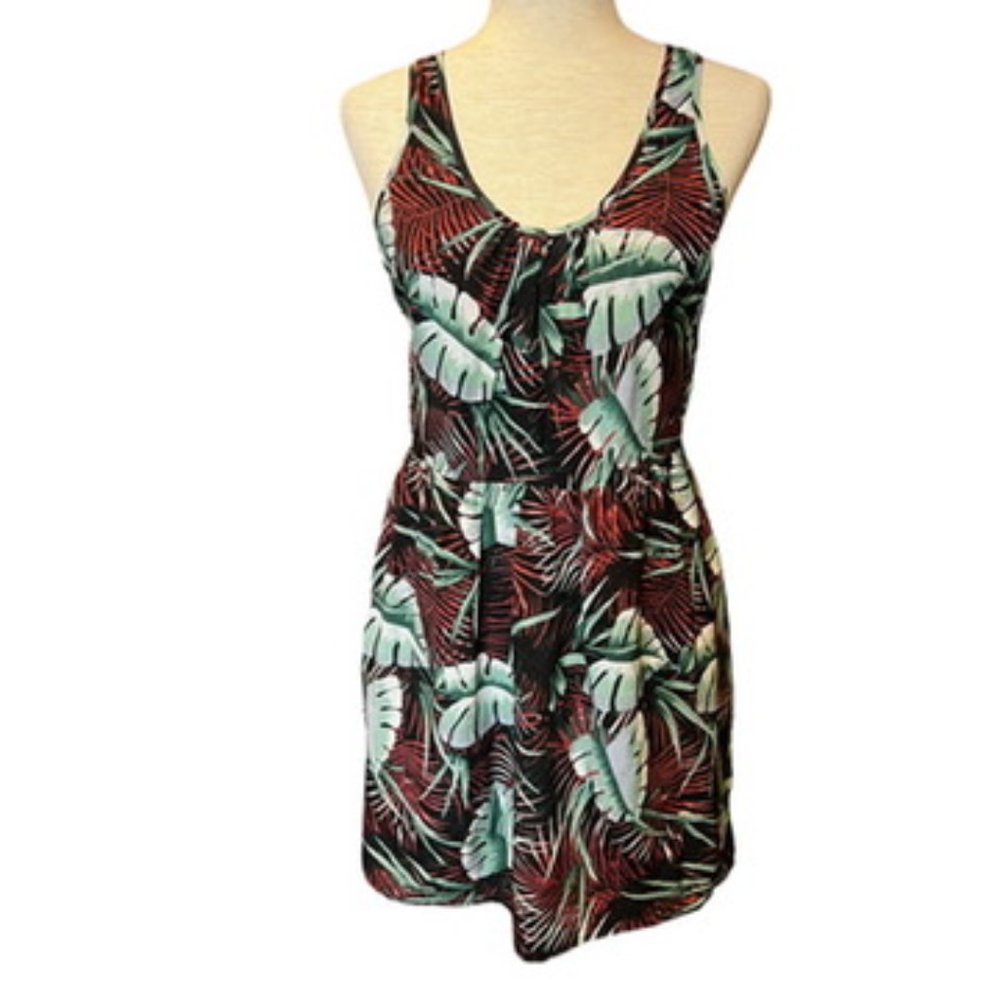 MADEWELL hawaiian tropical print racerback dress SIze 4 EUC